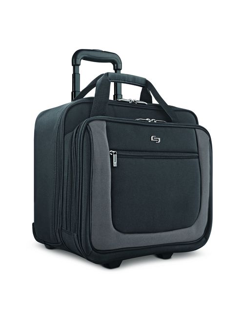 Solo New York Bryant Rolling Laptop Bag. Travel-Friendly Rolling Briefcase for Women and Men. Fits Up To 17.3 Inch Laptop. Amazon Exclusive Color Black/Grey