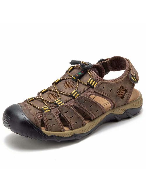 HOBIBEAR Men Outdoor Hiking Sandals Breathable Athletic Climbing Summer Beach Shoes
