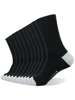 Enerwear 10P Pack Men's Cotton Moisture Extra Heavy Cushion Crew Socks
