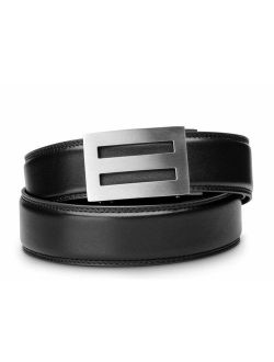 KORE Men's Full-Grain Leather Track Belts | "Intrepid" Stainless Steel Buckle
