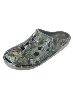 Men's Camouflage Clog Slip-on Shoe, Camo Print Clogs, Mens Size 8 to 13
