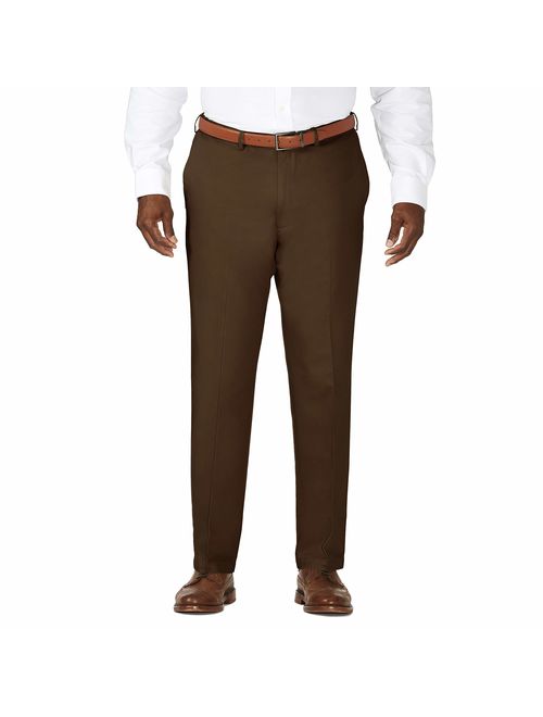 Haggar Men's Big and Tall Work to Weekend Hidden Expandable-Waist Plain-Front Pant