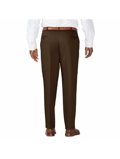 Haggar Men's Big and Tall Work to Weekend Hidden Expandable-Waist Plain-Front Pant
