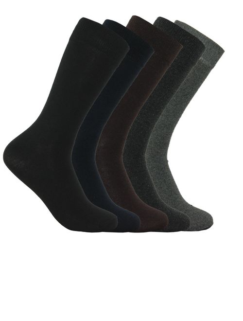Mens Dress Socks 5 Pack Cotton Argyle Dress Socks Assorted Colors -5 Pair