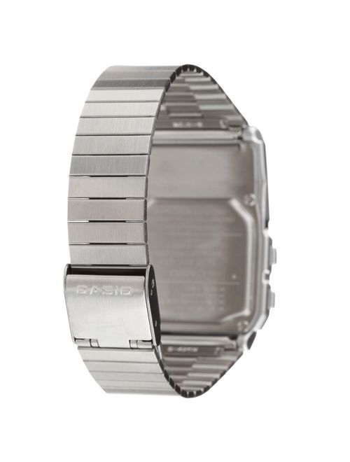 Casio Men's Silver Tone 25 Memory Calculator Databank Watch