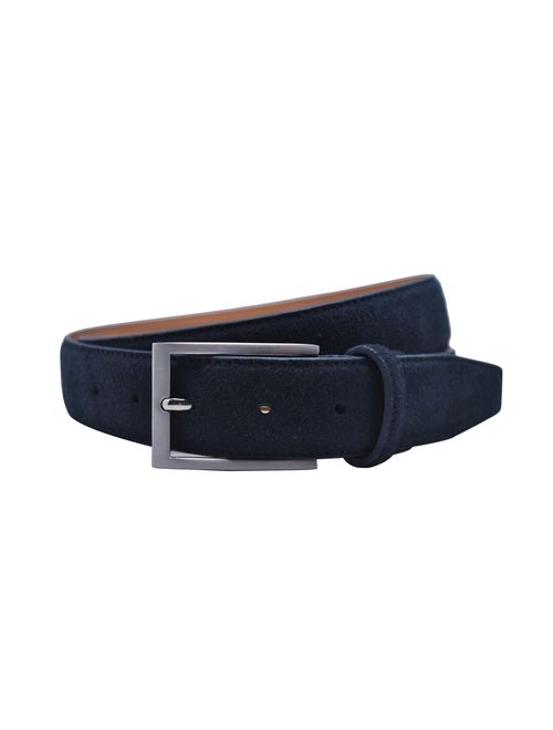 Ground Mind Men's Suede Leather Belt Fashion Casual Belts with Prong Buckle