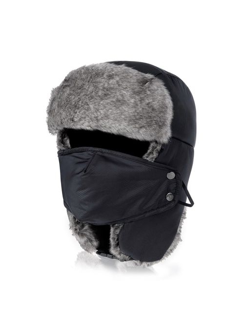 VBIGER Trooper Trapper Hat Winter Windproof Ski Hat with Ear Flaps and Mask Warm Hunting Hats for Men Women