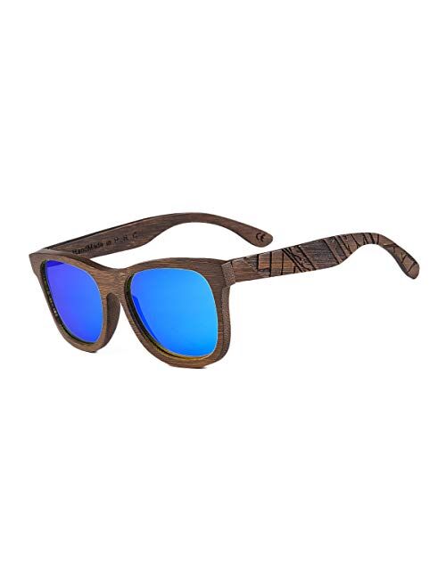 Hooldw Wooden Polarized Sunglasses Men Women Design Bamboo 