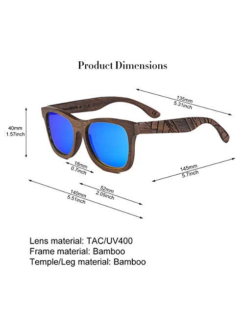 Wooden Sunglasses Fashion Travel Sunglasses,Mens and Womens FFQNG Polarized Sunglasses