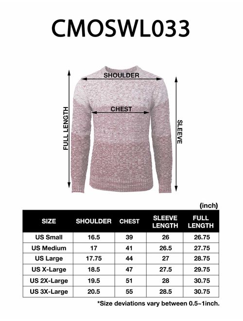 H2H Mens Casual Slim Fit Pullover Sweaters Knitted Long Sleeve Basic Designed