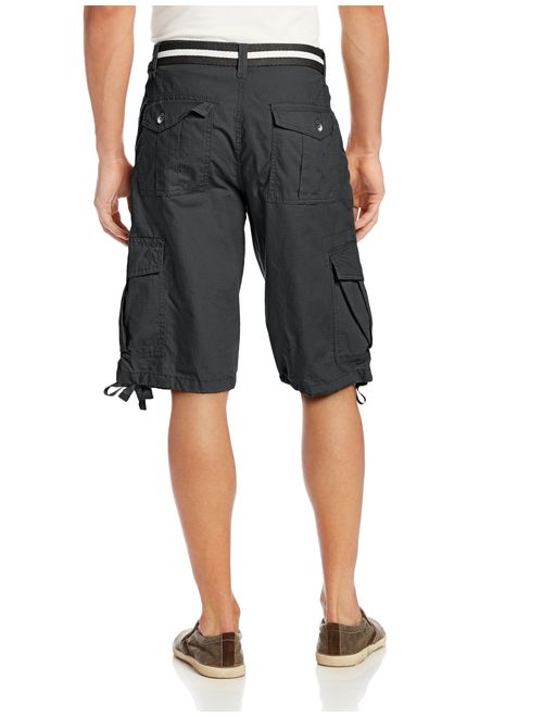Southpole Men's All-Season Belted Ripstop Basic Cargo Short