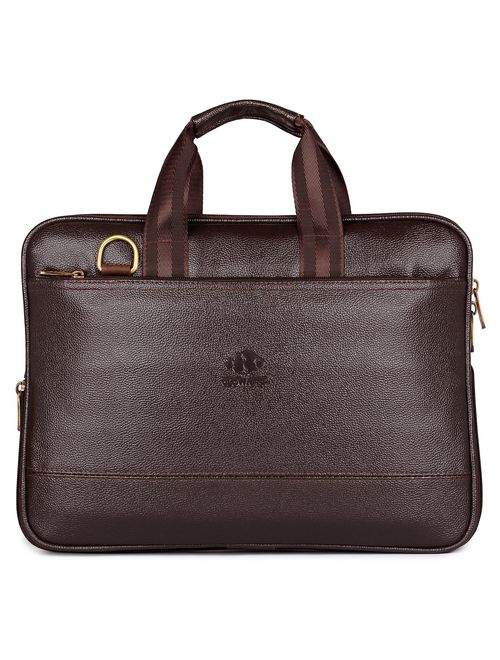 14" Expandable Laptop Briefcase | Vegan Leather Laptop Bag | Business Messenger Bag