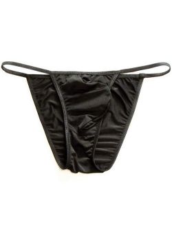 Mlovew Men's Comfortable Silky Bugle Pouch Tanga Briefs Strings Bikini Underwear