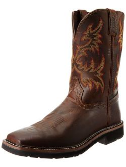 Justin Original Work Boots Men's Stampede Pull-On Square Toe Work Boot