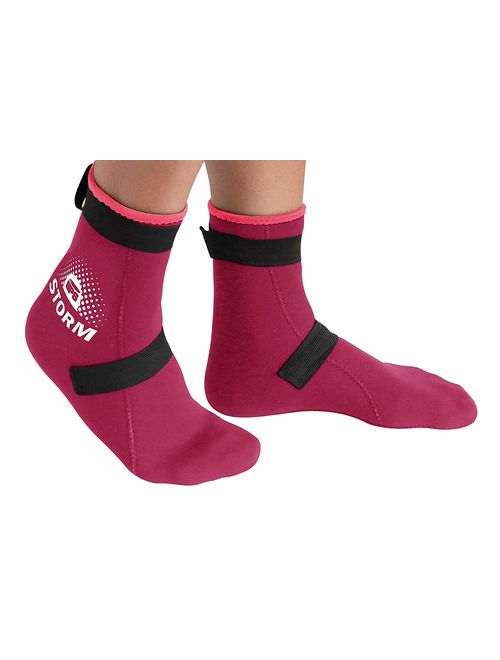 3mm High Cut & Low Cut Neoprene Socks for Water Sports & Exercise BPS Soft Skin & Storm Unisex