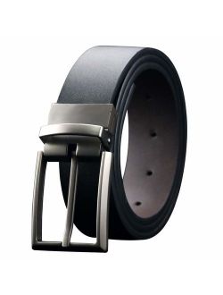 Maikun Mens Reversible Leather Belt, Mens Dress Belt, 1.3'' Waist Strap Men's Casual Belts
