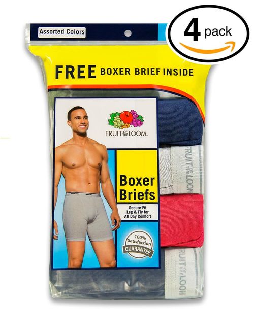 Fruit of the Loom Men's Boxer Briefs (Pack of 4)