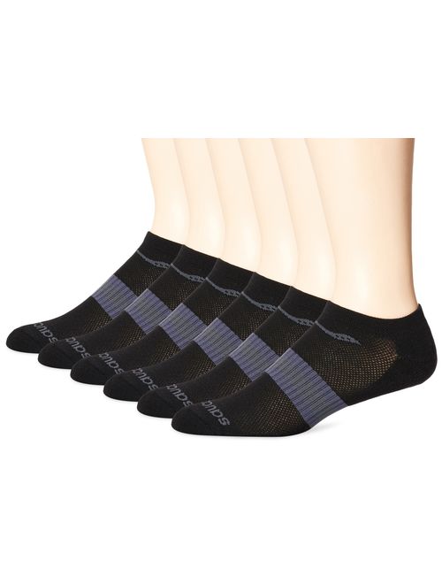 Saucony Men's 6 Pair Performance Comfort Fit No-Show Socks