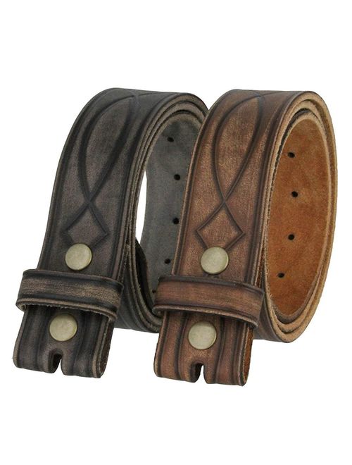 Fullerton 382000 Genuine Full Grain Leather Tooled Belt Strap 1-1/2" (38mm)