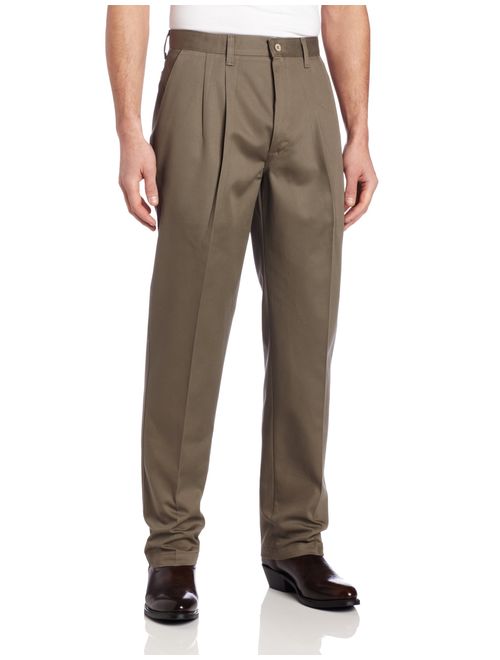 Wrangler Men's Riata Casual Relaxed Fit Work Pleated Work Pant