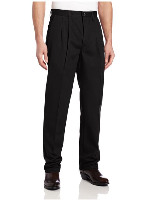 Wrangler Men's Riata Casual Relaxed Fit Work Pleated Work Pant