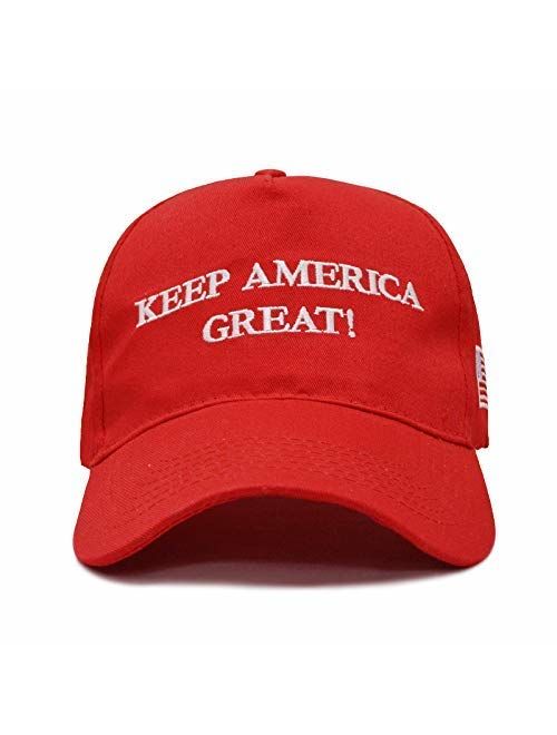 ZOORON Keep America Great Hat, Donald Trump 2020 Hat Cap Adjustable Baseball Hat with USA Flag