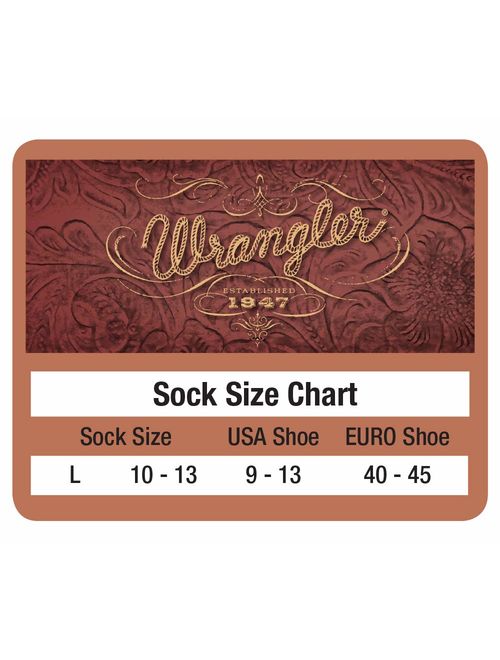 Wrangler Men's Lightweight Ultra-Dri Boot Socks 3 Pair Pack