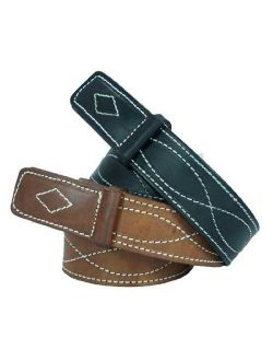 Men's Mechanics Style Oiled & Waxed Leather Belt - 1 1/2 w/Figure 8 Stitching