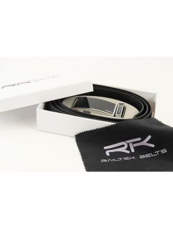 Ratchet Click Belts for Men | Mens Comfort Genuine Leather Belt with Automatic Buckle & Gift Box