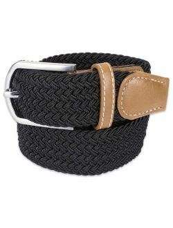 E-Living Store Men's 32mm Woven Expandable Braided Stretch Belts, (Available in Multiple Colors & Sizes S-XXXXXL)