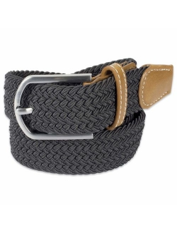 E-Living Store Men's 32mm Woven Expandable Braided Stretch Belts, (Available in Multiple Colors & Sizes S-XXXXXL)