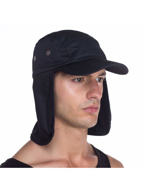 Top Level Outdoor Fishing Sun Cap - Ear Neck Flap Hat