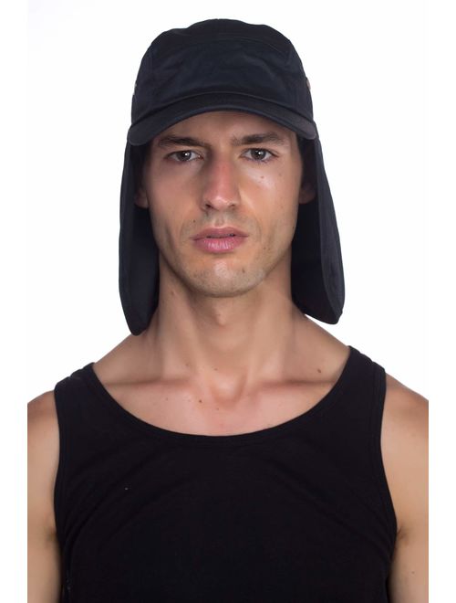 Top Level Outdoor Fishing Sun Cap - Ear Neck Flap Hat