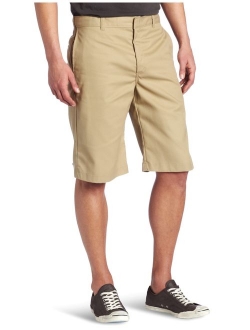 Young Men's Solid Relaxed Fit Flat-Front Short