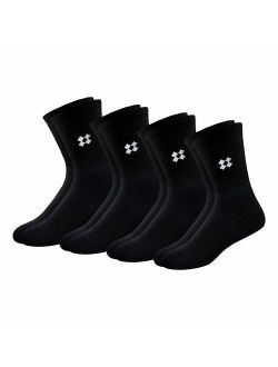 ARKYLE Men's Cotton Crew Socks (Multicolor, Size 7-12), Pack of 4 or 8