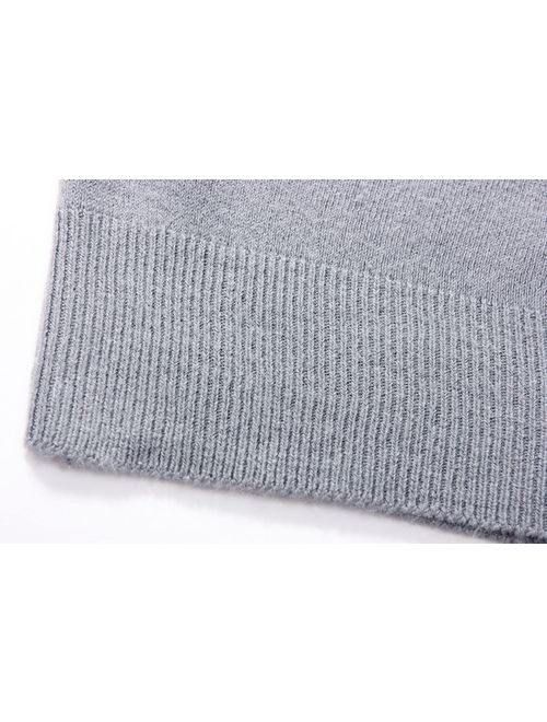 SSLR Men's Solid Pullover Knit Casual V-Neck Sweater Vest