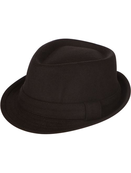 Sakkas Unisex Structured Wool Fedora Winter Hat (3 Colors)