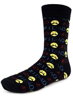 Men's Fun Crew Socks, Sock Size 10-13 / Shoe Size 6-12.5, Great Holiday/Birthday Gift