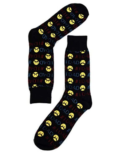 Men's Fun Crew Socks, Sock Size 10-13 / Shoe Size 6-12.5, Great Holiday/Birthday Gift