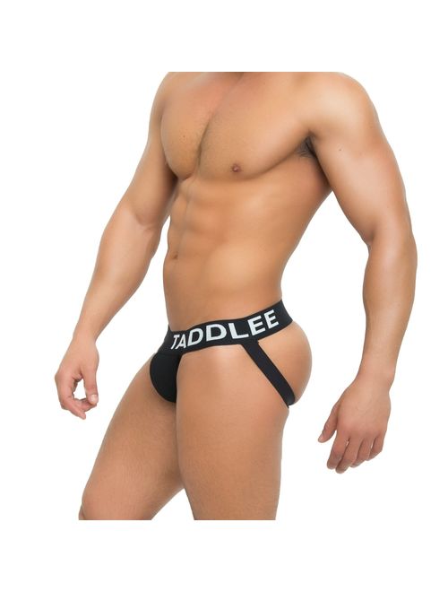 Taddlee Sexy Mens Black Low-Rise Jock Strap Stretch Briefs Thong Underwear Pouch