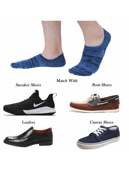 No Show Socks Men Socks 8-12 Packs Low Cut Ankle Sock, Men Short Socks Casual Cotton Socks Size 6-13