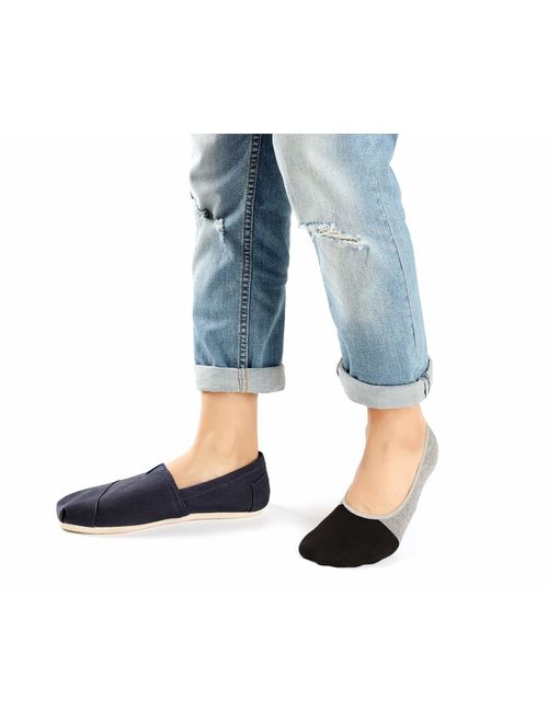 Low No Show Socks Men Invisible Non Slip Liner Socks Casual Footies for Loafer Boats