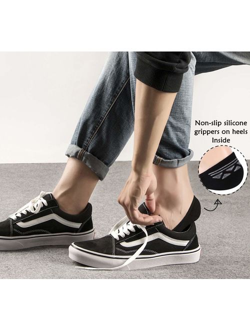 Low No Show Socks Men Invisible Non Slip Liner Socks Casual Footies for Loafer Boats