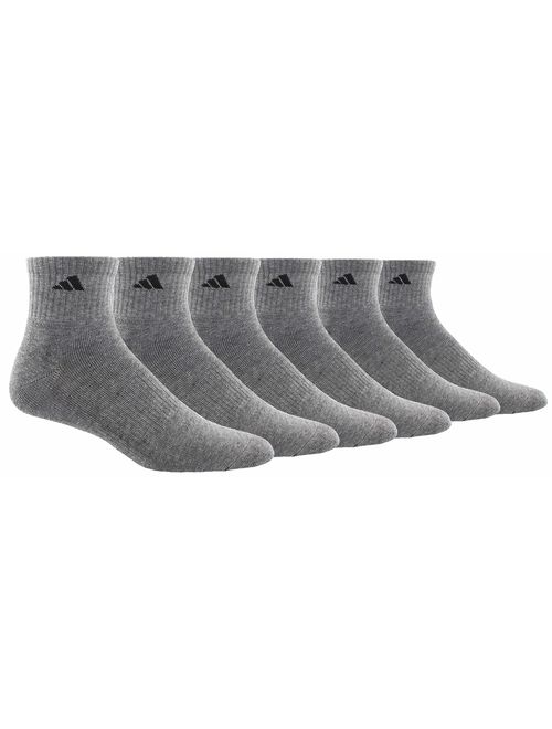 adidas Men's Athletic Cushioned Quarter Sock (6-pair)
