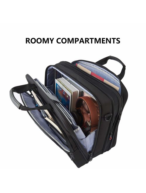 KROSER 18" Laptop Bag Premium Laptop Briefcase Fits Up to 17.3 Inch Laptop Expandable Water-Repellent Shoulder Messenger Bag Computer Bag with RFID Pockets for Travel/Bus