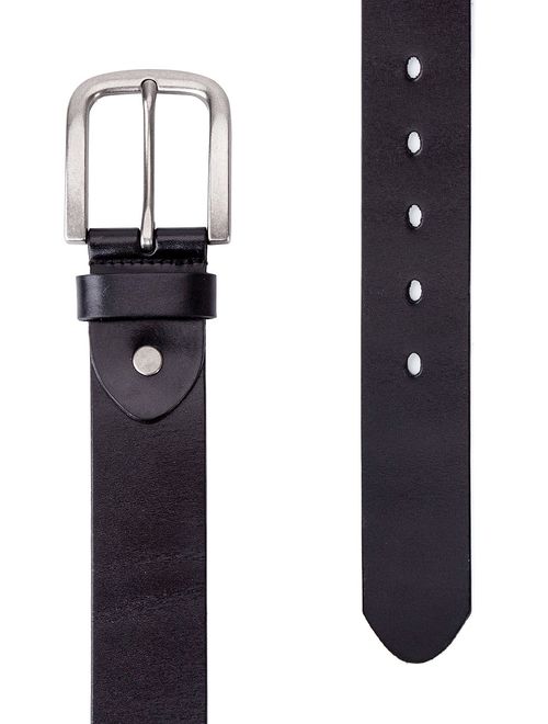 Tonly Monders Men's Belt Vintage Genuine Leather Belt Black/Brown, 1 1/2 Inch Width