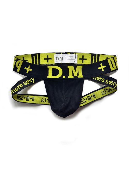D.M Men's Cotton Solid Underwear Jockstrap Briefs