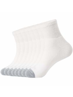 Men's Athletic Ankle Socks 8 Pairs Thick Cushion Running Socks for Men&Women Cotton Socks 4-6/7-9/9-12/12-15