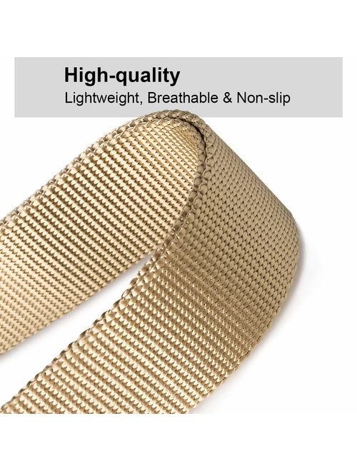 3 Pack: Nylon Canvas Breathable Military Tactical Men Waist Belt With Plastic Buckle