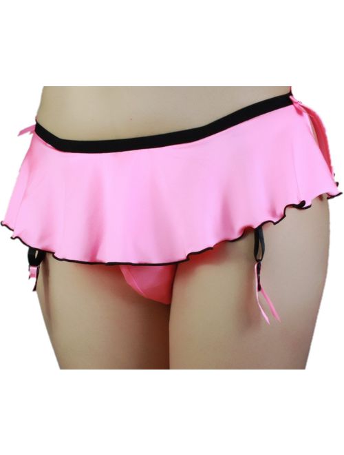 aishani Sissy Pouch Panties Men's Skirted Mooning Bikini Briefs Girly Underwear Sexy for Men